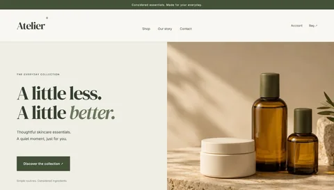Atelier website design preview
