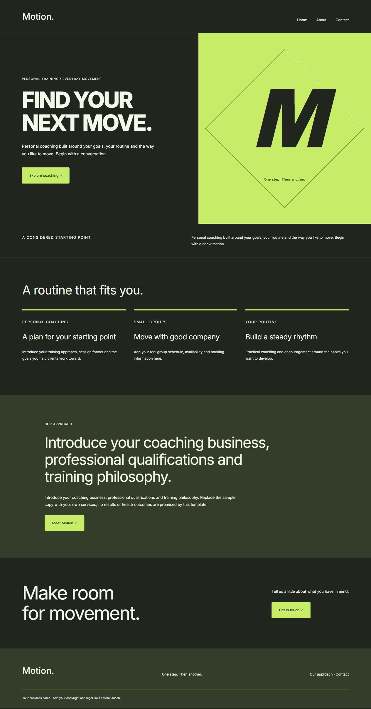 Motion website design preview