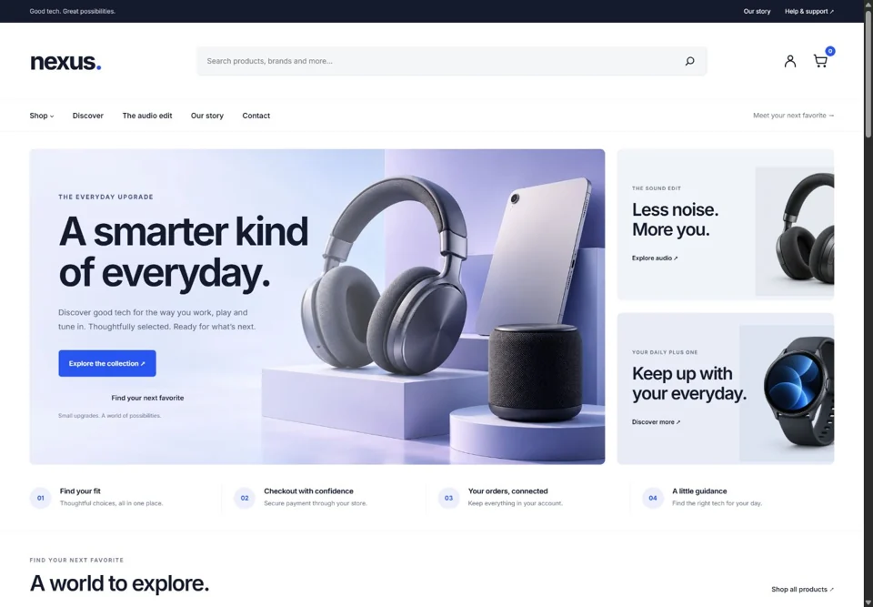 Nexus WordPress design preview